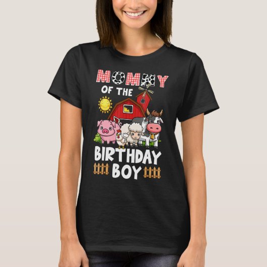 モーミーオブザ誕生日ボーイ農業納屋周囲の庭誕生田 Tシャツ (正面)