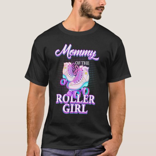 モーミーオブローラーガールローラースケートで滑る誕生日一致 Tシャツ (正面)