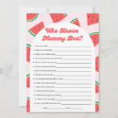 モーミーカードを知っているスイカ最高のの赤ちゃん 招待状 (正面)