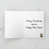 モーミーキスをするサンタクリスマスカード シーズンカード (内部)