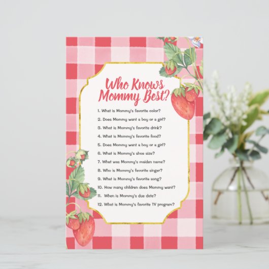 モーミーゲームを知っているベリースイート最高のゲーム紙シート (スタンド正面)