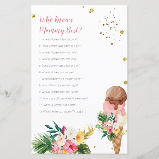 モーミーゲームを知っている熱帯アイス最高のクリーム (正面)