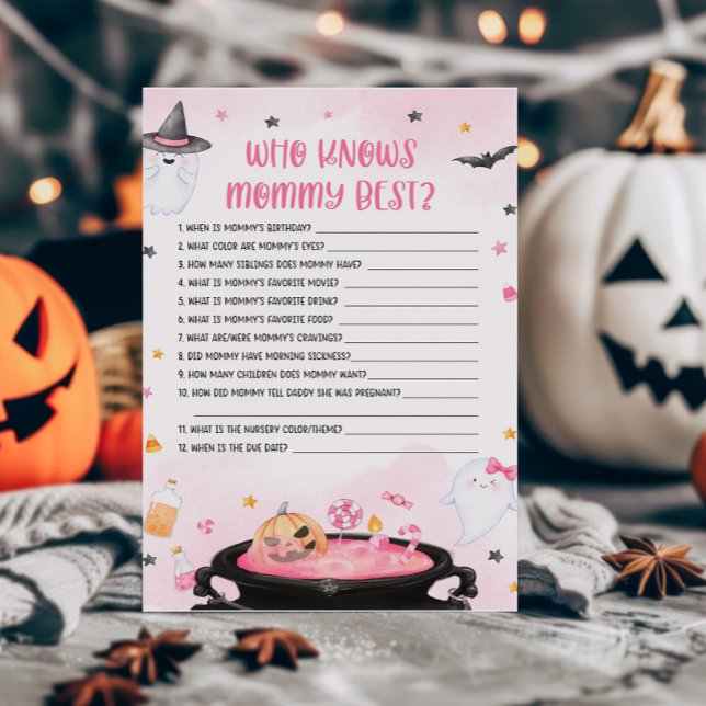 モーミーゲームを知っているOh Sheet Ghoulハロウィン最高の (Pink Oh Sheet Baby Shower Who knows Mommy Best Game)