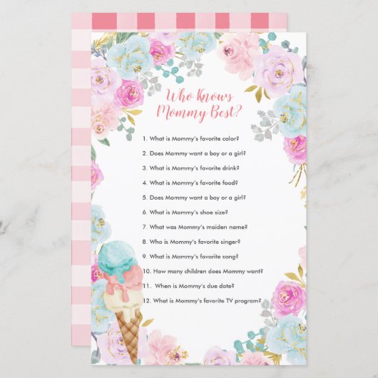 モーミーゲームを知るパステルアイスクリーム最高のフローラ (正面/裏面)