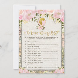 モーミーゲームカードを知るピンク最高ののヴィンテージ旅行 招待状