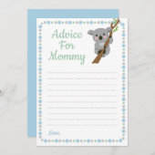 モーミーシャワーゲームブルーボーイ用コアラ熊アドバイス アドバイスカード (正面/裏面)