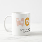 モーミーパーソナライズされたフローラパステルカラーズ母 コーヒーマグカップ (左)