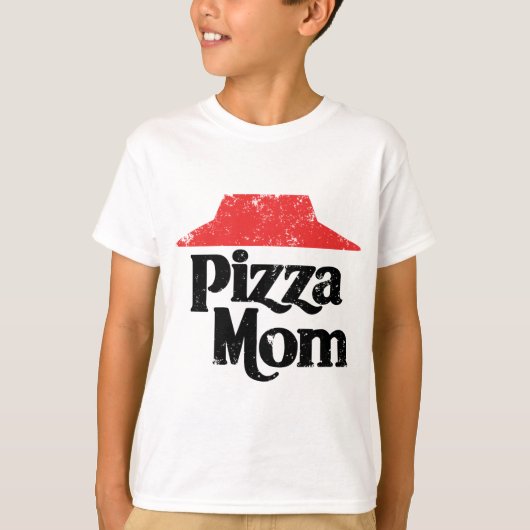 モーミーピザシェフおもしろいフードプン Tシャツ (正面)