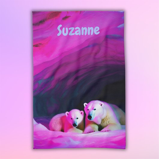 モーミーポーラークマとカッブモノグラム | キッチンタオル