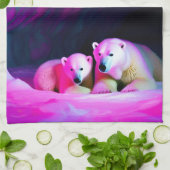 モーミーポーラークマとカッブモノグラム | キッチンタオル (折り畳み)