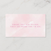 モーミー象の女の子の赤ちゃんシャワーのレジストリになる 名刺 (裏面)