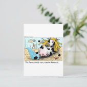 モーメおもしろいド牛の漫画のギフトTee収集品 ポストカード (スタンド正面)