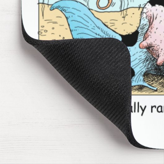 モーメおもしろいド牛の漫画のギフトTee収集品 マウスパッド (コーナー)