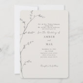 モーメンシンプルト両方の親ステムクリーム丸 招待状 (正面)