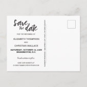 モーメントの取パーソナライズされた得:日付の保存 案内ポストカード (裏面)