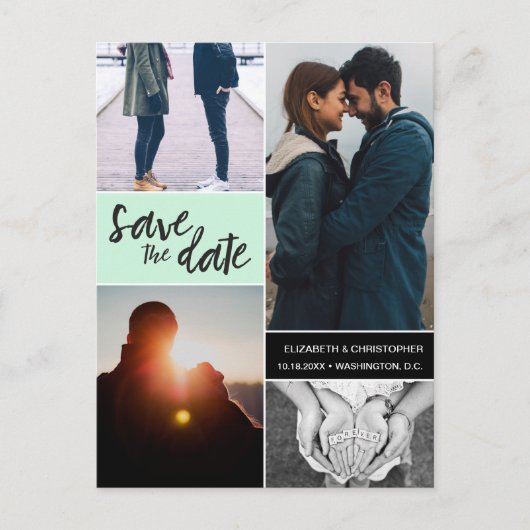 モーメントの取パーソナライズされた得:日付の保存 案内ポストカード (正面)