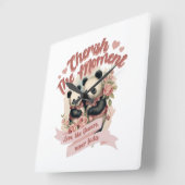 モーメントウォール時計を大切にする スクエア壁時計 (傾斜)