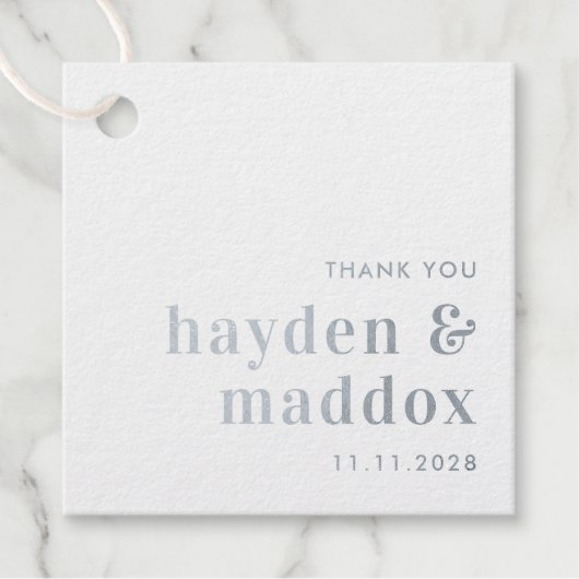 モーメントホイ実在ル結婚式の引き出物ラベル フェイバータグ (正面)