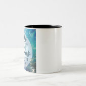 モーメント勇気付けられるサクセスライフヒント引用文アート ツートーンマグカップ (中央)