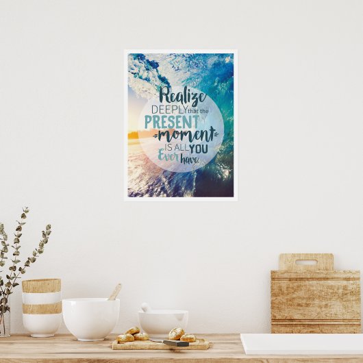 モーメント勇気付けられるサクセスライフヒント引用文アート ポスター (キッチン)