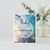 モーメント勇気付けられるサクセスライフヒント引用文アート ポストカード (スタンド正面)