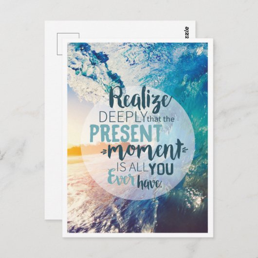 モーメント勇気付けられるサクセスライフヒント引用文アート ポストカード (正面/裏面)