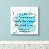 モーメント引用文と屠殺場5ヴォネガット キャンバスプリント (インサイチュ (ウッドフロア))