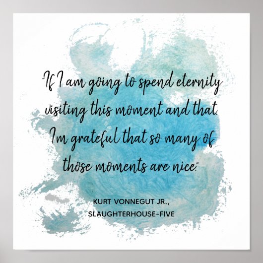 モーメント引用文と屠殺場5ヴォネガット ポスター (正面)