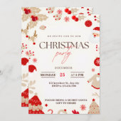モーメンメリートエレガント・クリスマスパーティの招待状 招待状 (正面/裏面)