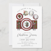 モーメンメリートクリスマスディナー招待状 招待状 (正面)