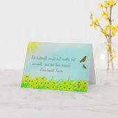 モーメン大切ツ蝶引用文 カード (黄色い花)