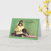 モーメン大切トダシュンドドッグ誕生日カード カード (黄色い花)