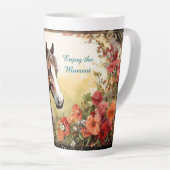 モーメン楽しむト・ホース カフェラテマグ (右アングル)