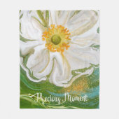 モーメ大切ント – アネモネの花パワー フリースブランケット (正面)