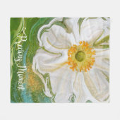 モーメ大切ント – アネモネの花パワー フリースブランケット (正面(横))