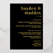 モーメ実在ントフォイルの結婚メニューカード 箔招待状 (正面)