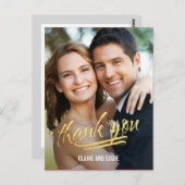 モーメ輝くント写真サンキューカード ポストカード (正面/裏面)