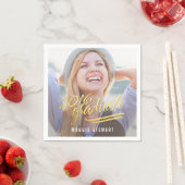 モーメ輝くント写真卒業ナプキンス スタンダードカクテルナプキン (インサイチュ)