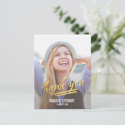 モーメ輝くント卒業サンキューカード ポストカード (スタンド正面)