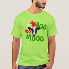 モーモーモーChristmas Santa Cow Tシャツ