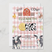 モーモーIm 2牛1誕生日 招待状 (正面)