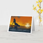 モーヤー人魚グリーティングカード カード (黄色い花)