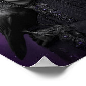 モーリガンパープルブラックレイヴン女神アート ポスター (角)