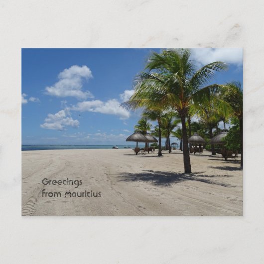 モーリシャスからの挨拶 ポストカード (正面)