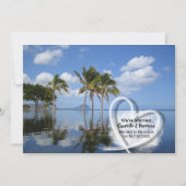 モーリシャスでの結婚披露結婚したパーティー後の披露宴 招待状 (正面)