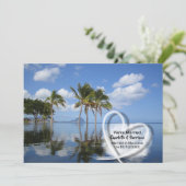 モーリシャスでの結婚披露結婚したパーティー後の披露宴 招待状 (スタンド正面)