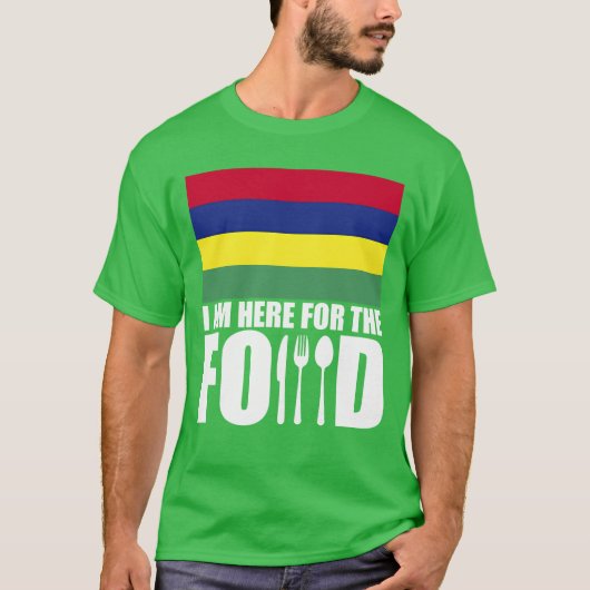 モーリシャスのお土産 食べ物 旅行 レトロ Tシャツ (正面)