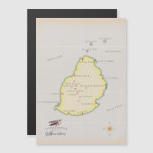 モーリシャスのイラスト地図 (正面/裏面)