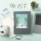 モーリシャスのヴィンテージ旅行ポスター シール (iPadカバー)