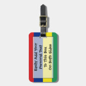 モーリシャスの個人簡単ID ラゲッジタグ (正面縦)